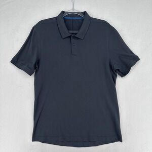 Lululemon Tech Pique Polo Shirt Mens Medium Gray Short Sleeve Performance Golf